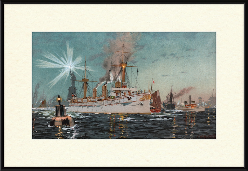 Departure of Kaiserin Augusta from New York - Great Pictures Framed