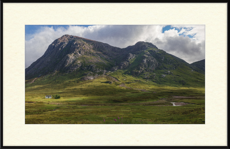 Lagangarbh Cottage with Buachaille Etive Mòr - Great Pictures Framed