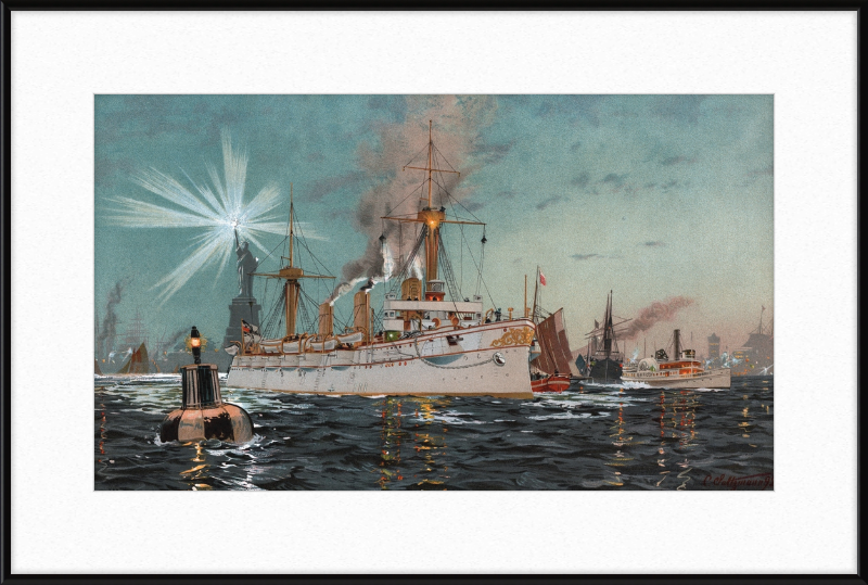 Departure of Kaiserin Augusta from New York - Great Pictures Framed