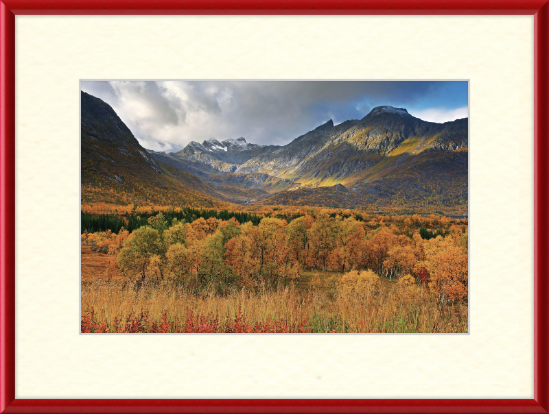 Autumn Landscape near Gullesfjordbotn, Hinnøya - Great Pictures Framed