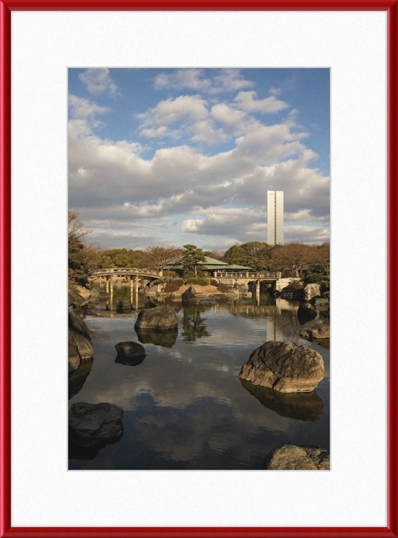 Japanese garden pond at Daisen Park in Sakai - Great Pictures Framed