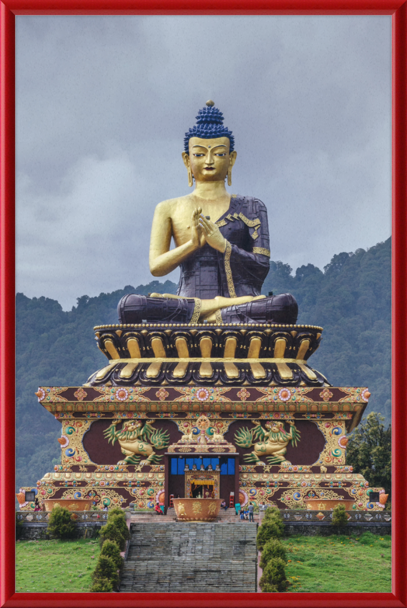 Large Gautama Buddha Statue in Buddha Park of Ravangla, Sikkim - Great Pictures Framed