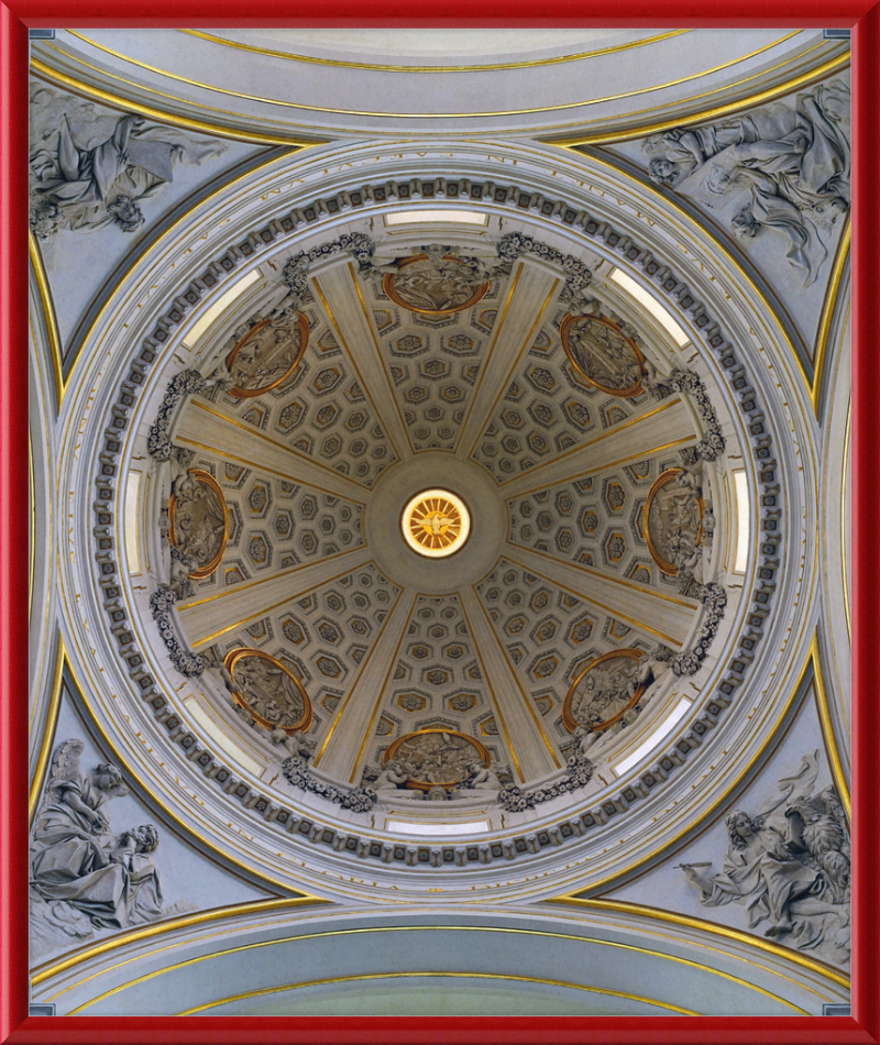 Dome of Bernini's Parish Church in Castel Gandolfo - Great Pictures Framed