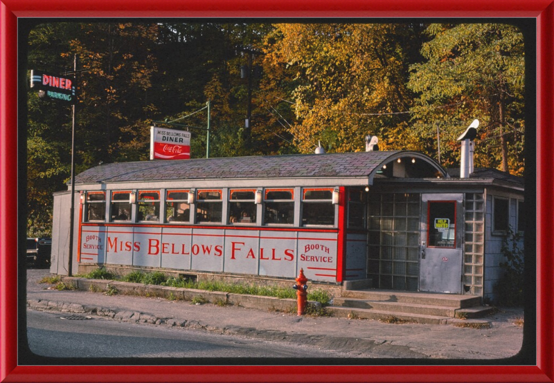 Miss Bellows Falls Diner Bellows Falls Vermont - Great Pictures Framed