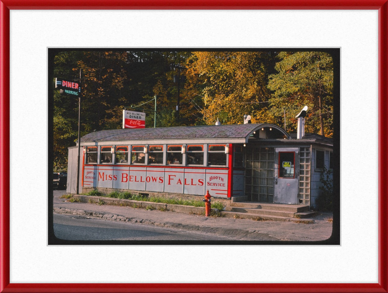 Miss Bellows Falls Diner Bellows Falls Vermont - Great Pictures Framed