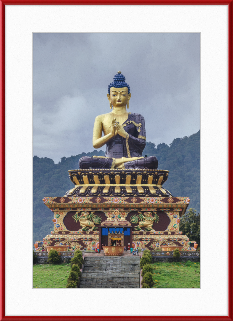 Large Gautama Buddha Statue in Buddha Park of Ravangla, Sikkim - Great Pictures Framed