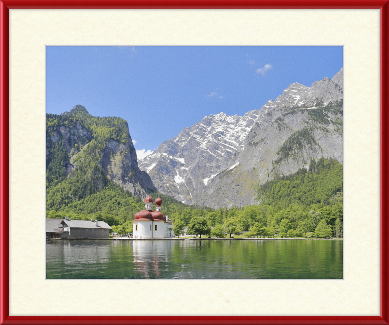 Koenigssee - St. Bartholomew's Church - Great Pictures Framed