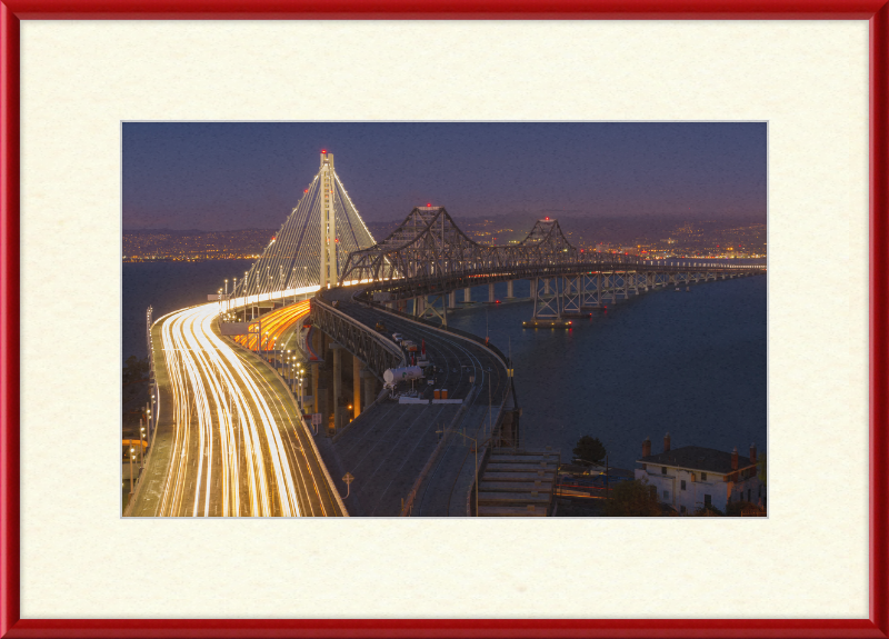 San Francisco - Oakland Bay Bridge - New and Old bridges - Great Pictures Framed