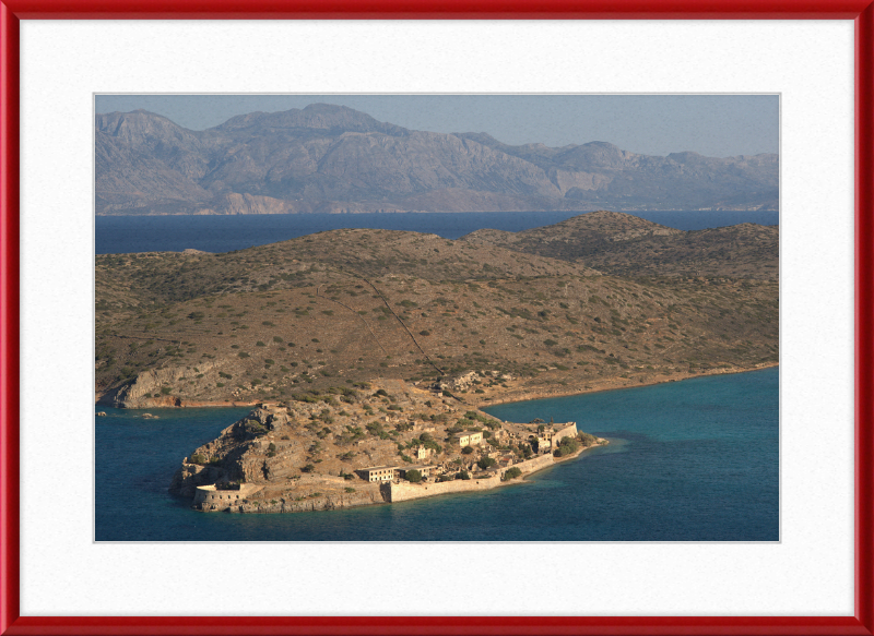 Spinalonga and Elounda Panoramic View from the Mountain - Great Pictures Framed