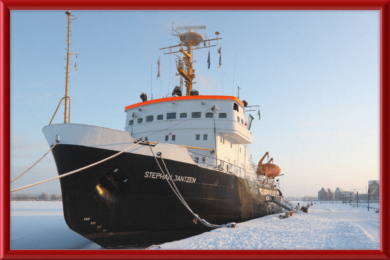 Icebreaker Stephan Jantzen in Stadthafen Rostock - Great Pictures Framed