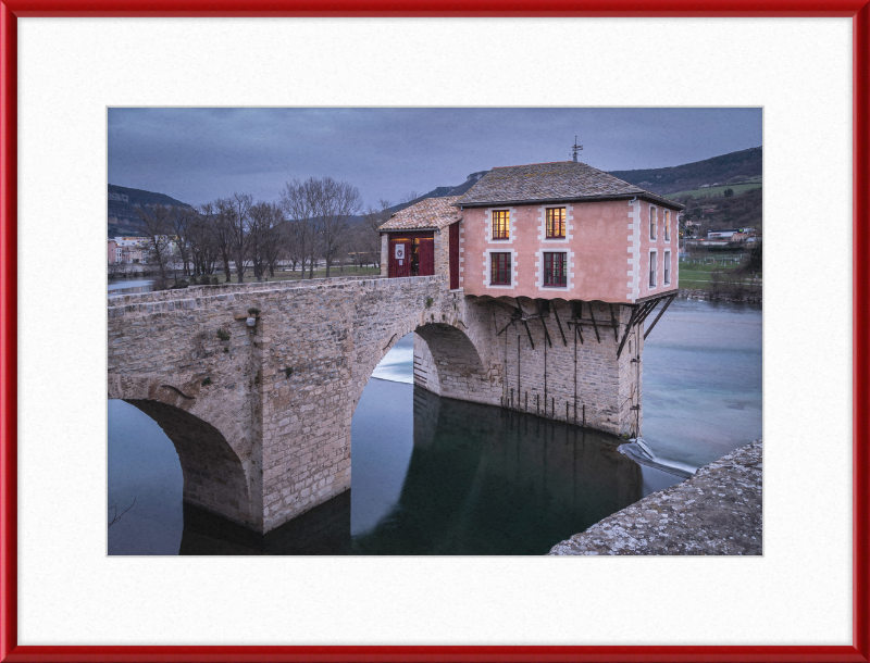 Mill on the Old Bridge in Millau - Great Pictures Framed