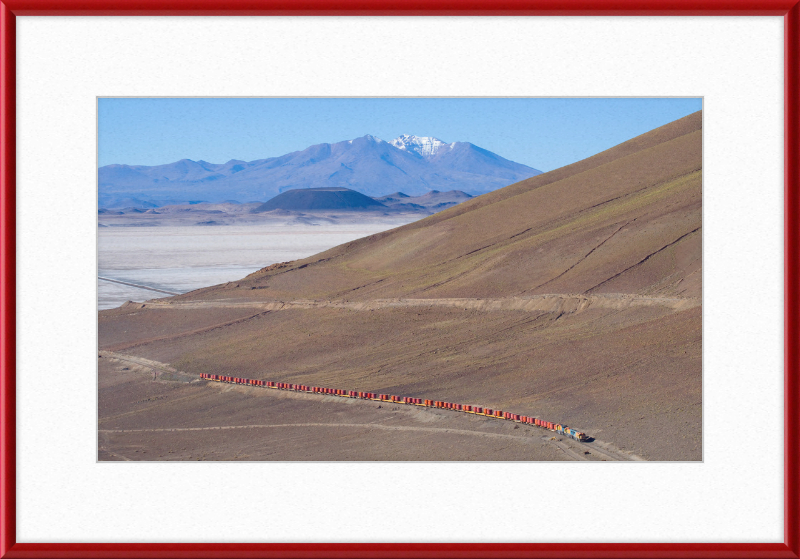 Trains on the Salar de Carcote - Great Pictures Framed