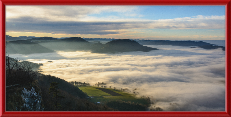 Foggy Blassenstein Erlauftal - Great Pictures Framed