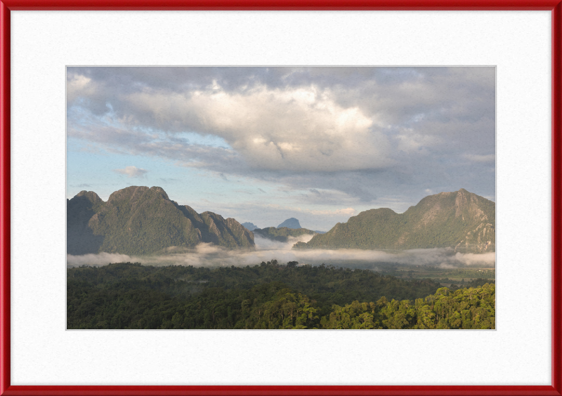 View from Mount Nam Xay, Vang Vieng, Laos - Great Pictures Framed