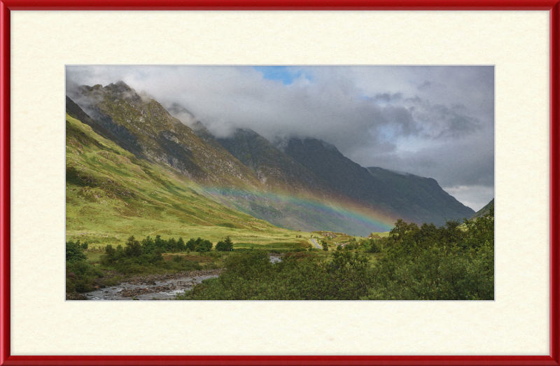 The Glen Coe Rainbow in the Scottish Highlands - Great Pictures Framed