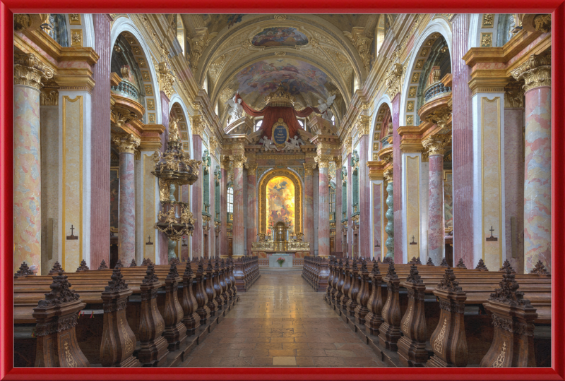 Interior View of the Jesuit Church in Vienna, Austria - Great Pictures Framed