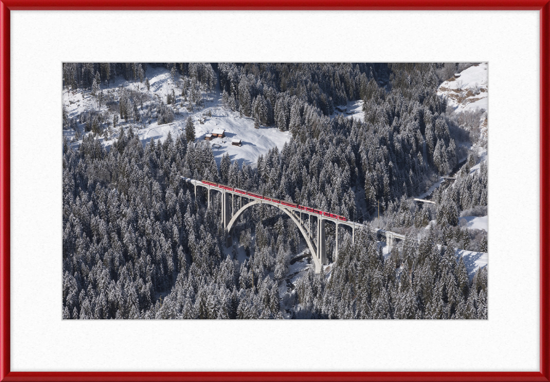 Allegra Crosses the Langwieser Viaduct from Rongg - Great Pictures Framed