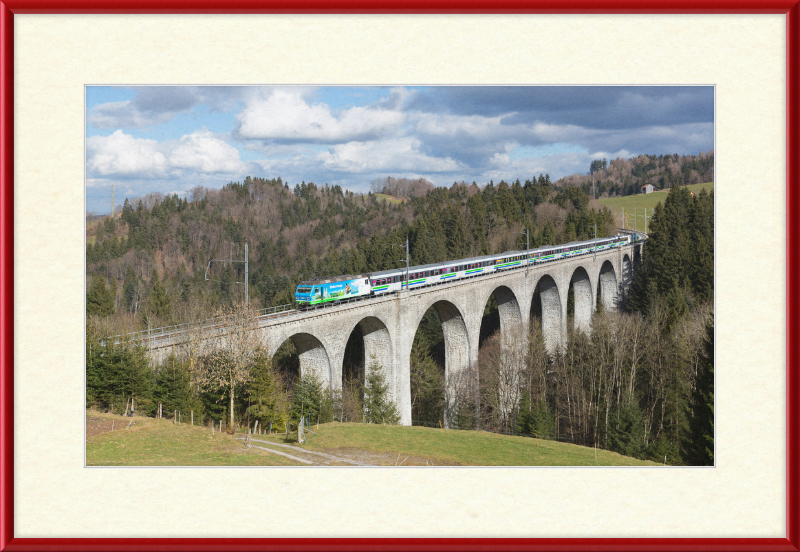 A Train Crosses the Wissbach Viaduct - Great Pictures Framed