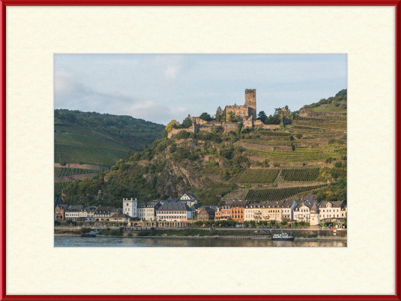 Kaub and Burg Gutenfels, Southwest view - Great Pictures Framed