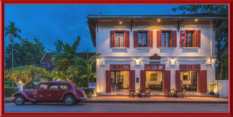 Red Citroen in Luang Prabang - Great Pictures Framed
