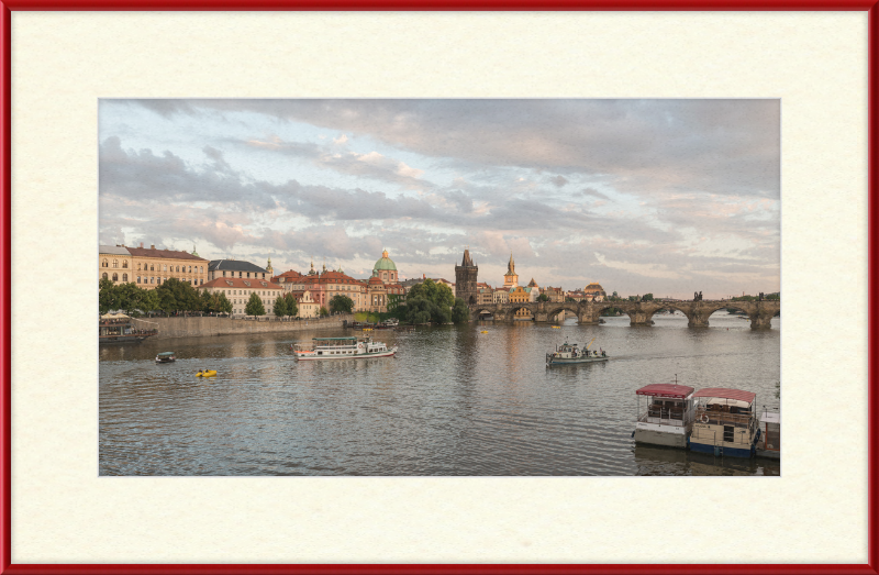 North View of Charles Bridge from Mánesův Most, Prague - Great Pictures Framed