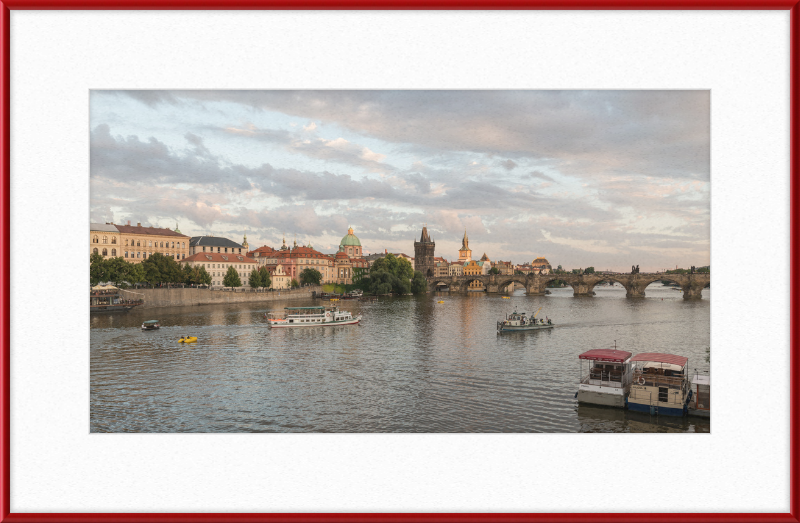 North View of Charles Bridge from Mánesův Most, Prague - Great Pictures Framed