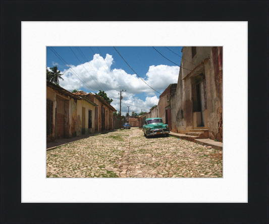 A Car on the Street in Trinidad, Cuba - Great Pictures Framed