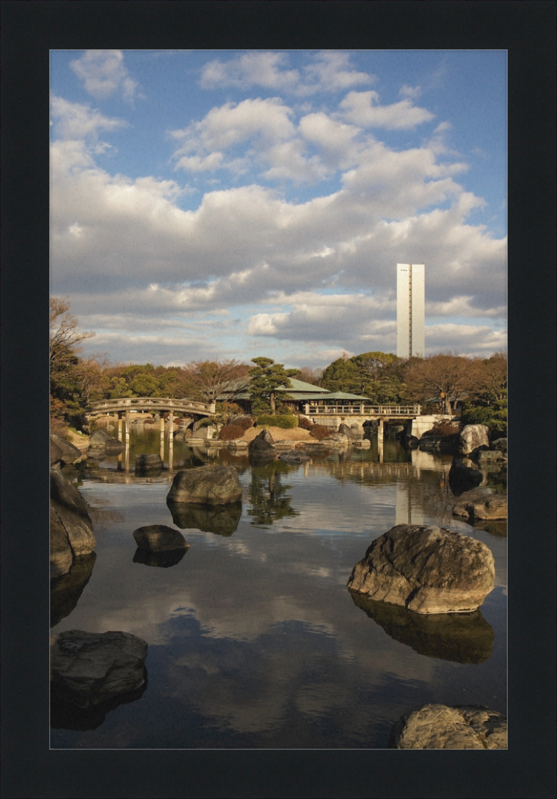 Japanese garden pond at Daisen Park in Sakai - Great Pictures Framed