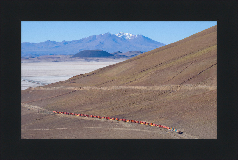 Trains on the Salar de Carcote - Great Pictures Framed