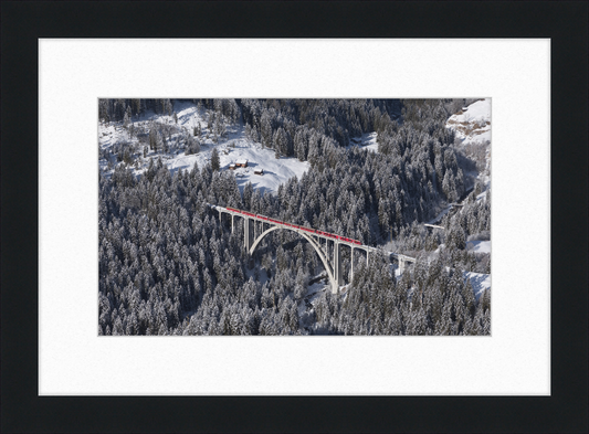 Allegra Crosses the Langwieser Viaduct from Rongg - Great Pictures Framed