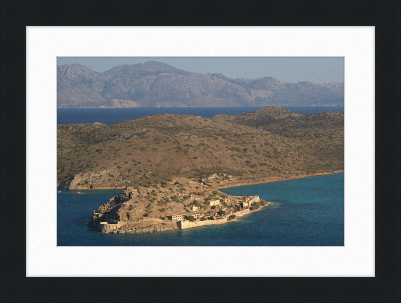 Spinalonga and Elounda Panoramic View from the Mountain - Great Pictures Framed