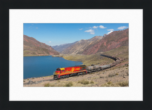 A Train and the Mountainous Terrain of Chinchan - Great Pictures Framed