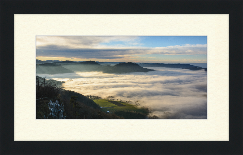 Foggy Blassenstein Erlauftal - Great Pictures Framed