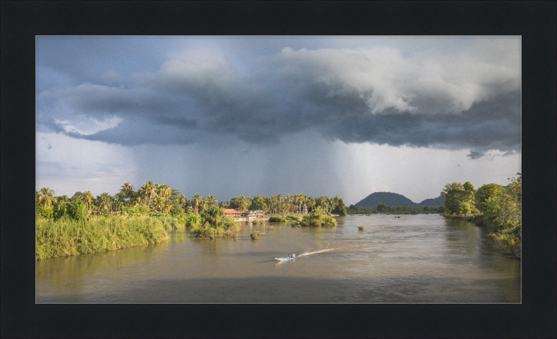 Stormy Mekong Sunset in Si Phan Don - Great Pictures Framed