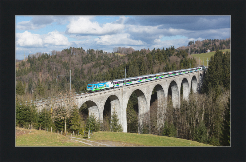 A Train Crosses the Wissbach Viaduct - Great Pictures Framed