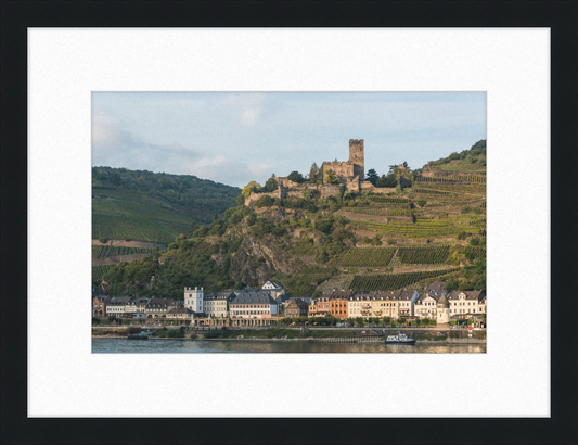 Kaub and Burg Gutenfels, Southwest view - Great Pictures Framed