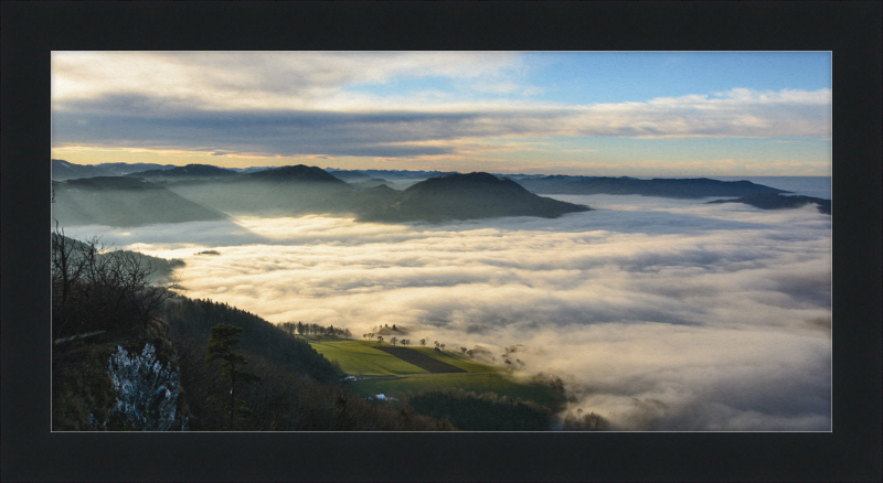 Foggy Blassenstein Erlauftal - Great Pictures Framed