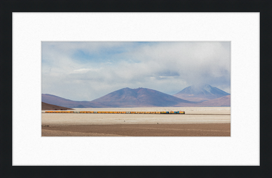 Train Crossing the Ascotán Salt Flat - Great Pictures Framed