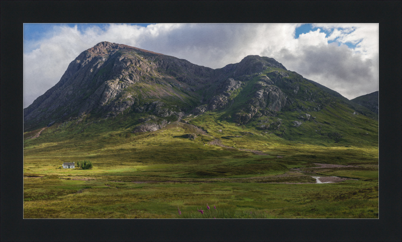 Lagangarbh Cottage with Buachaille Etive Mòr - Great Pictures Framed