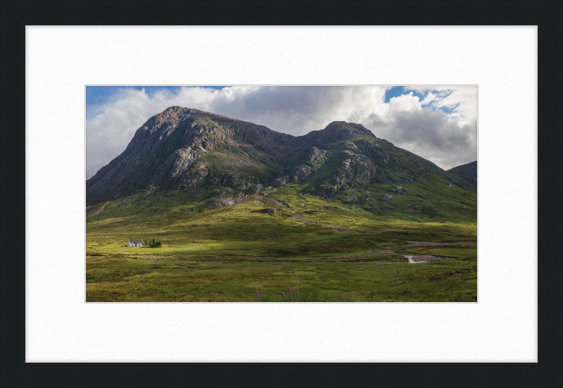 Lagangarbh Cottage with Buachaille Etive Mòr - Great Pictures Framed