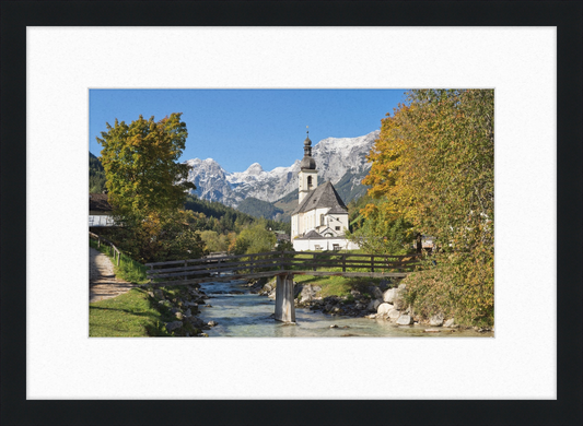 Church of Ramsau with the Wagendrischelhorn - Great Pictures Framed