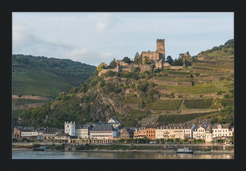 Kaub and Burg Gutenfels, Southwest view - Great Pictures Framed