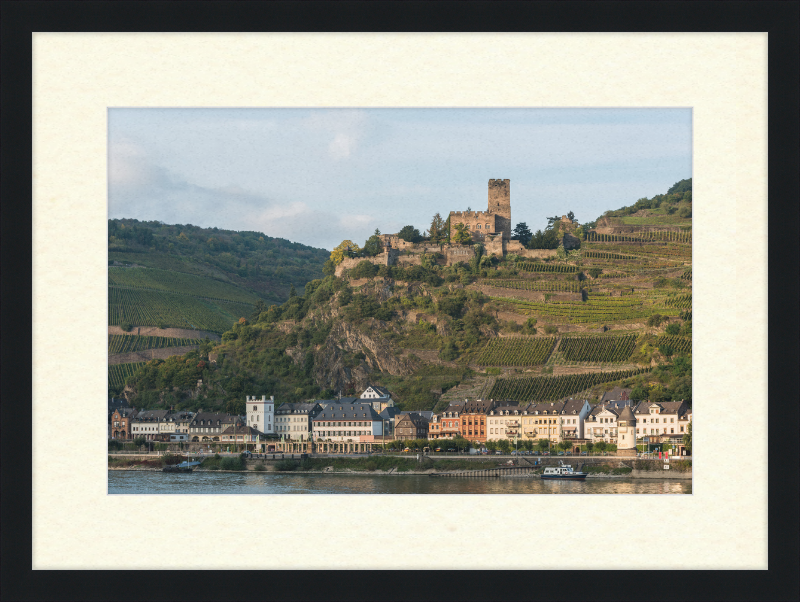 Kaub and Burg Gutenfels, Southwest view - Great Pictures Framed