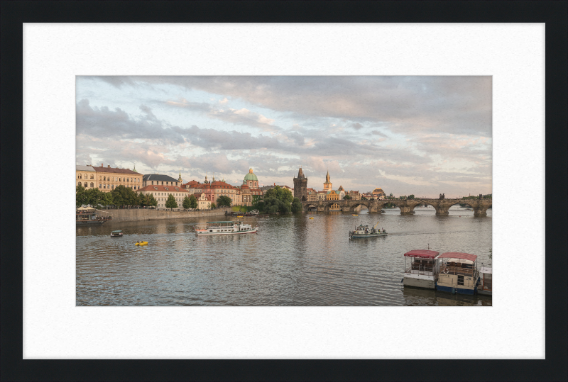 North View of Charles Bridge from Mánesův Most, Prague - Great Pictures Framed