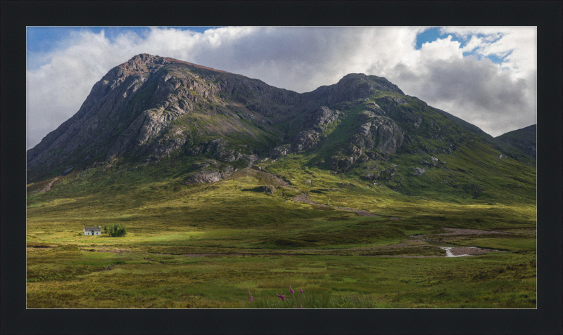 Lagangarbh Cottage with Buachaille Etive Mòr - Great Pictures Framed