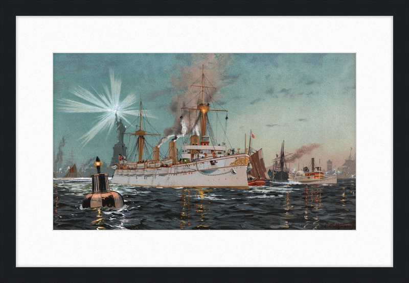 Departure of Kaiserin Augusta from New York - Great Pictures Framed