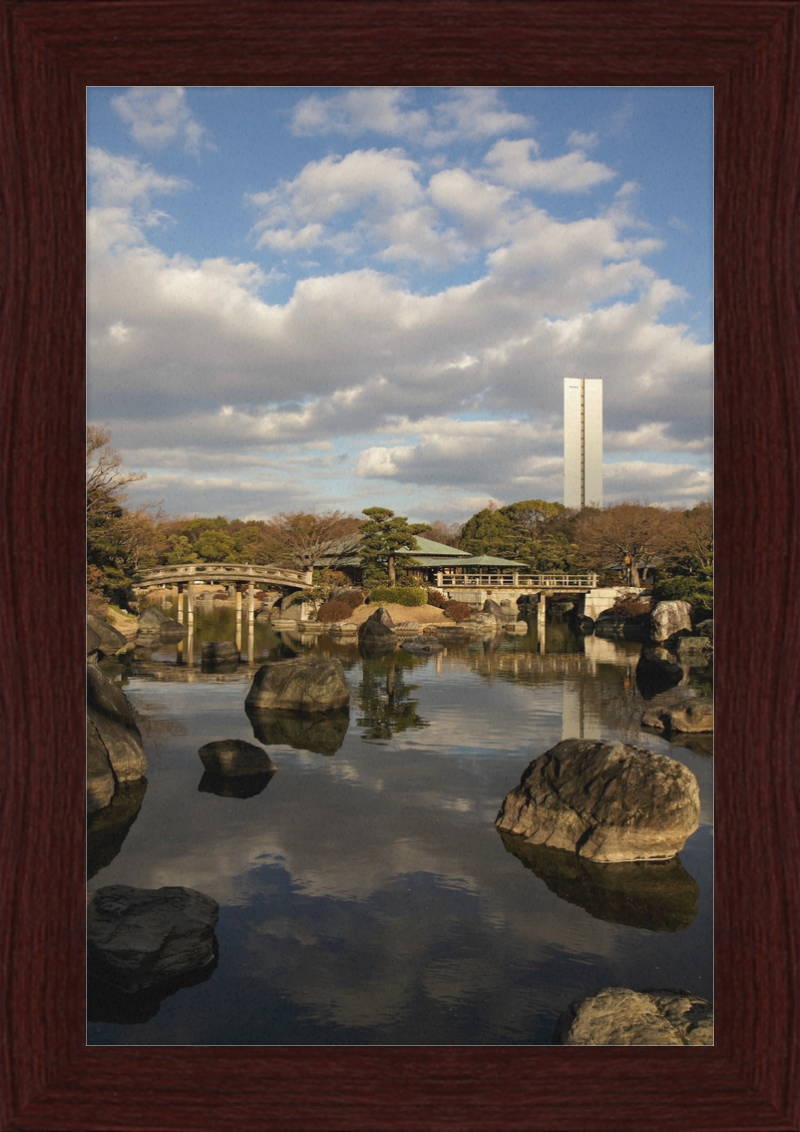 Japanese garden pond at Daisen Park in Sakai - Great Pictures Framed