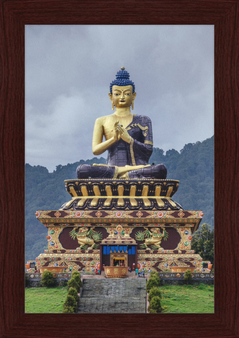 Large Gautama Buddha Statue in Buddha Park of Ravangla, Sikkim - Great Pictures Framed