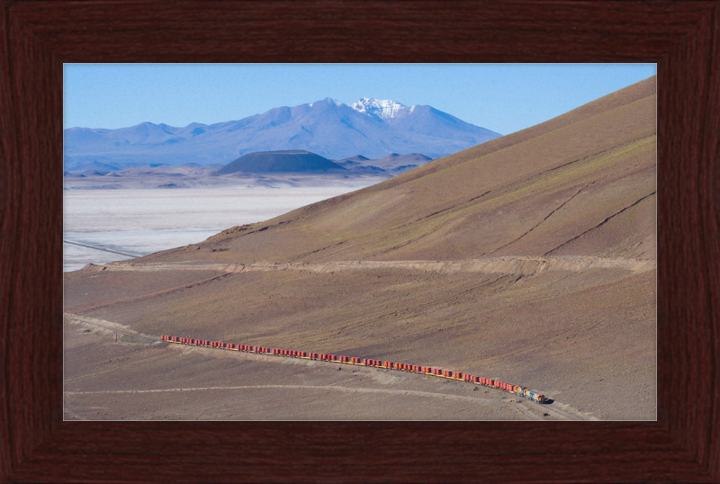 Trains on the Salar de Carcote - Great Pictures Framed