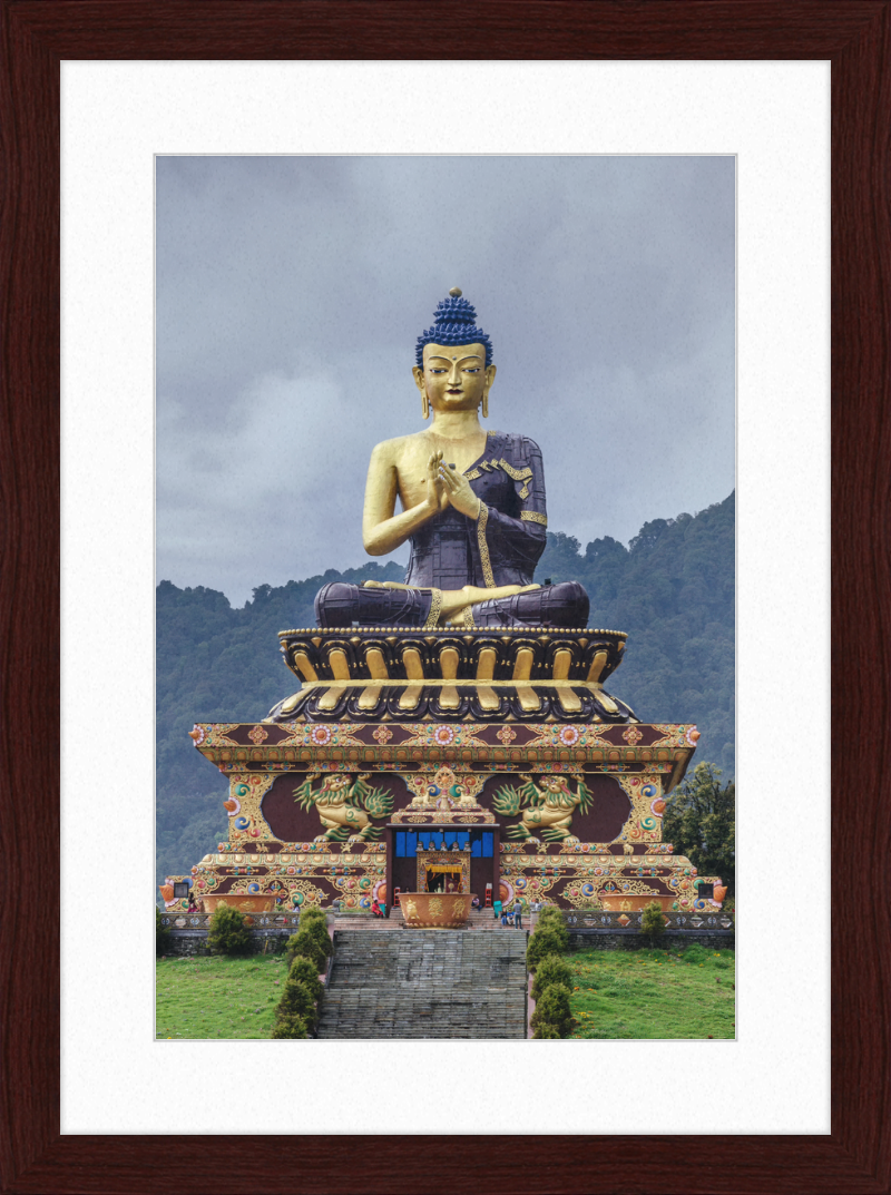 Large Gautama Buddha Statue in Buddha Park of Ravangla, Sikkim - Great Pictures Framed